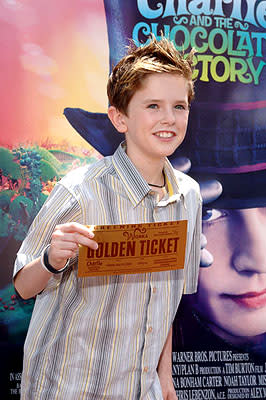 Freddie Highmore at the LA premiere of Warner Bros. Pictures' Charlie and the Chocolate Factory