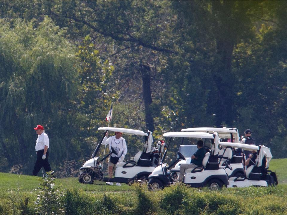 trump golfing sterling