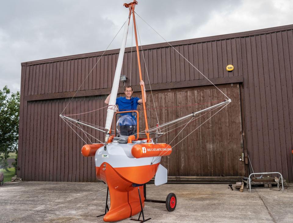 The tiny vessel has been likened to a 'large Henry Hoover' and 'wheelie bin' - Tom Maddick, SWNS 