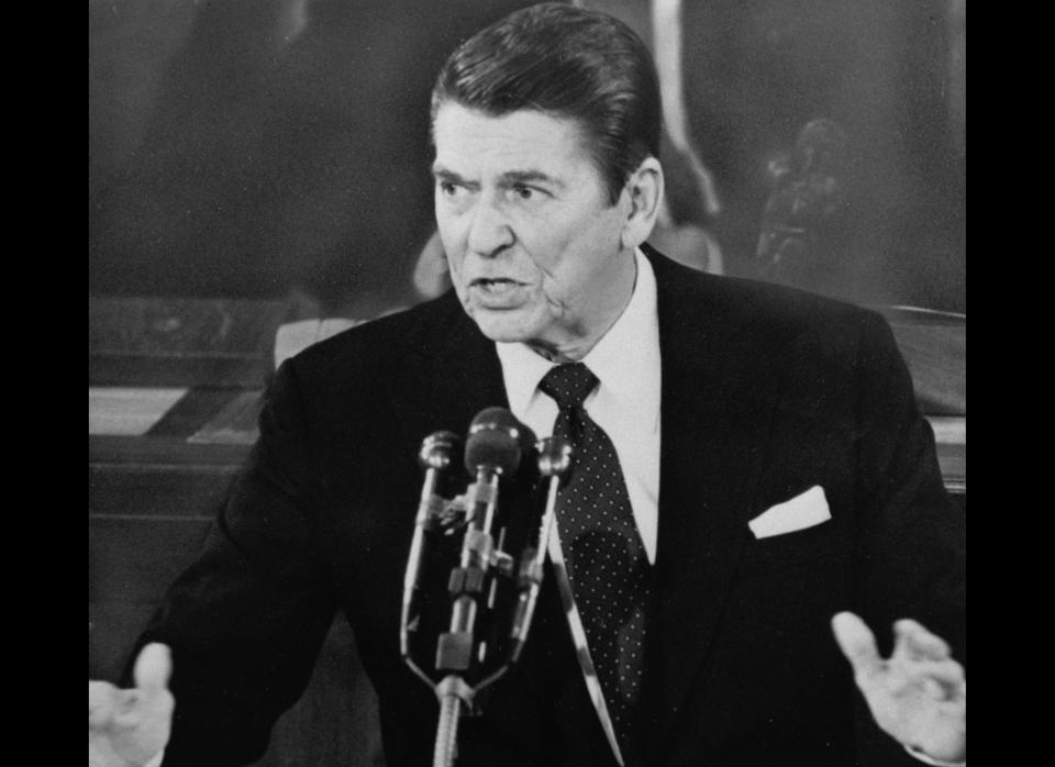 Ronald Reagan began his 1982 State of the Union address by quoting America's first president and then saying,  "For our friends in the press who place a high premium on accuracy, let me say I did not actually hear George Washington say that." Congress roared with laughter.     Watch the video <a href="http://www.youtube.com/watch?v=2QFLsxeEl5I" target="_hplink">here</a>. 