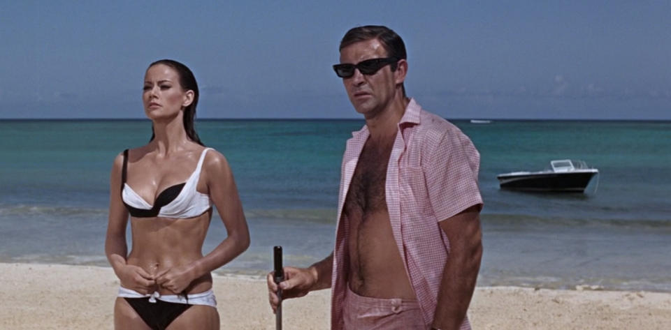 Connery with Claudine Auger in 1965’s ‘Thunderball’ (credit: MGM)