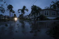 <p><strong>Bonita Springs</strong><br> Flood waters and storm damage are seen at Palm Lake RV Resort as Hurricane Irma works its way up the west Florida coast in Bonita Springs, Fla. on Sept 10, 2017. (Photo: Jabin Botsford/The Washington Post via Getty Images) </p>