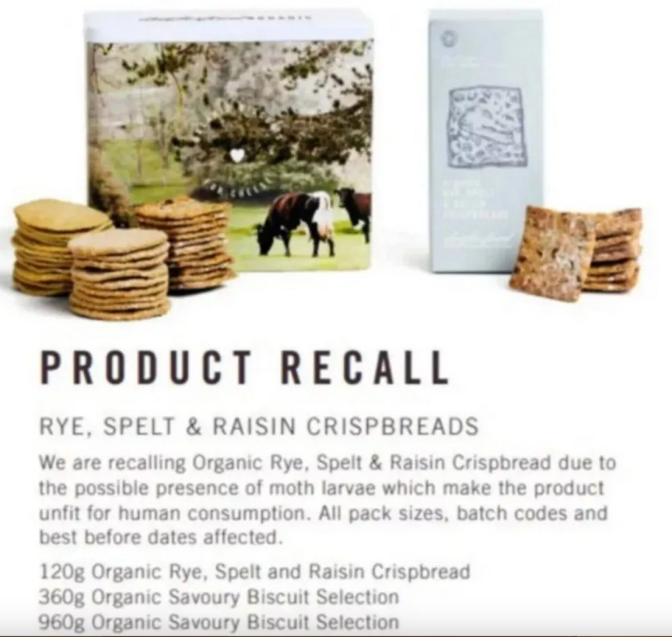 The product was declared unfit for human consumption (Dayelsford Organic)