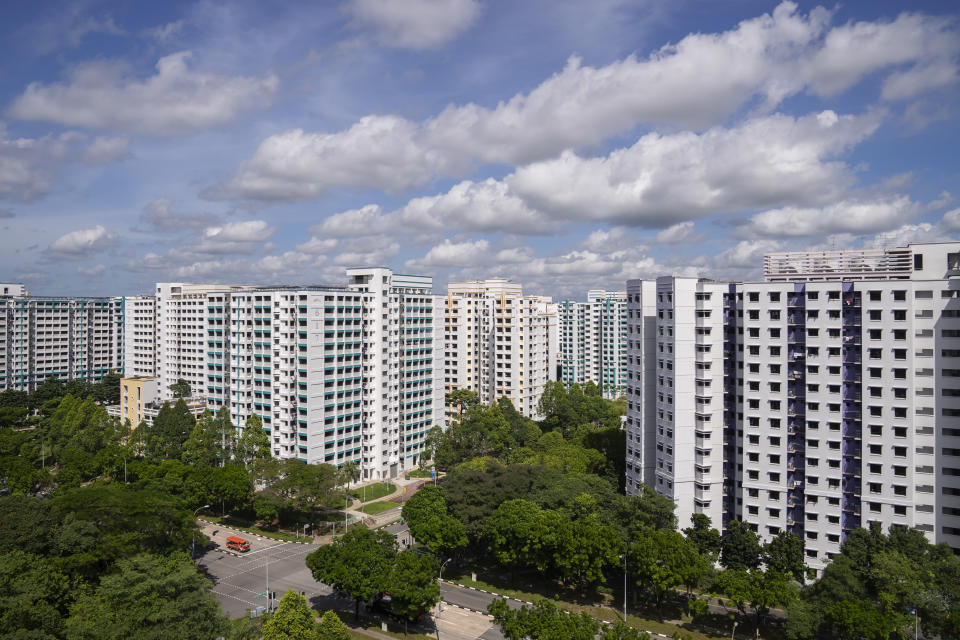 HDB public housing apartment blocks in Jurong West, Singapore. To illustrate story on tighter restrictions for the BTO scheme.