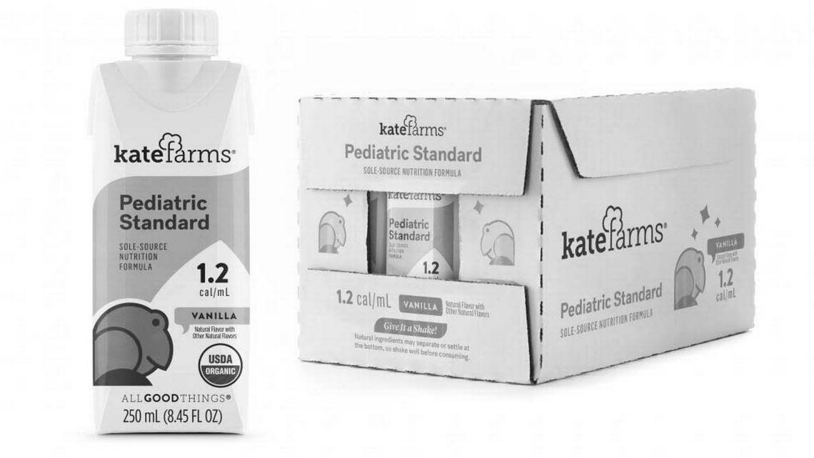 A Kate Farms Pediatric Standard Vanilla 12-count case of 250ml cartons