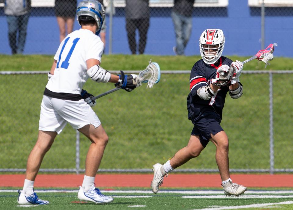 Manalapan at Holmdel lacrosse. Manalapan’s Matt Avivi. 
Holmdel, NJ
Friday, May 3, 2024