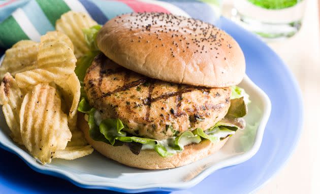 Don't bother cooking fresh salmon for salmon burgers -- canned works perfectly. (Photo: Manny Rodriguez via Getty Images)