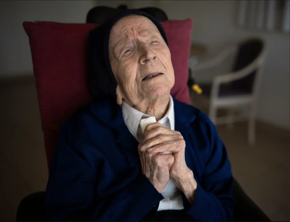 Schwester André war der älteste Mensch der Welt, mit 118 ist sie gestorben. - Copyright: AP Photo/Daniel Cole, File