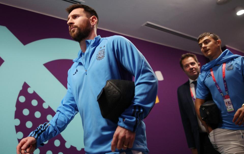 Lionel Messi arrives at Stadium 974 ahead of today's crunch match against Poland - Adam Pretty/Getty Images