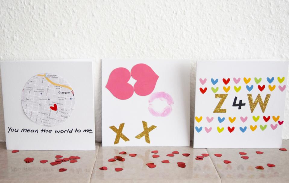 Homemade Valentine’s Day cards