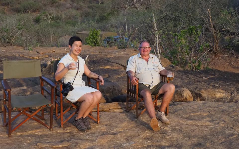 Sarah with Richard Corcoran, the founder of Secluded Africa