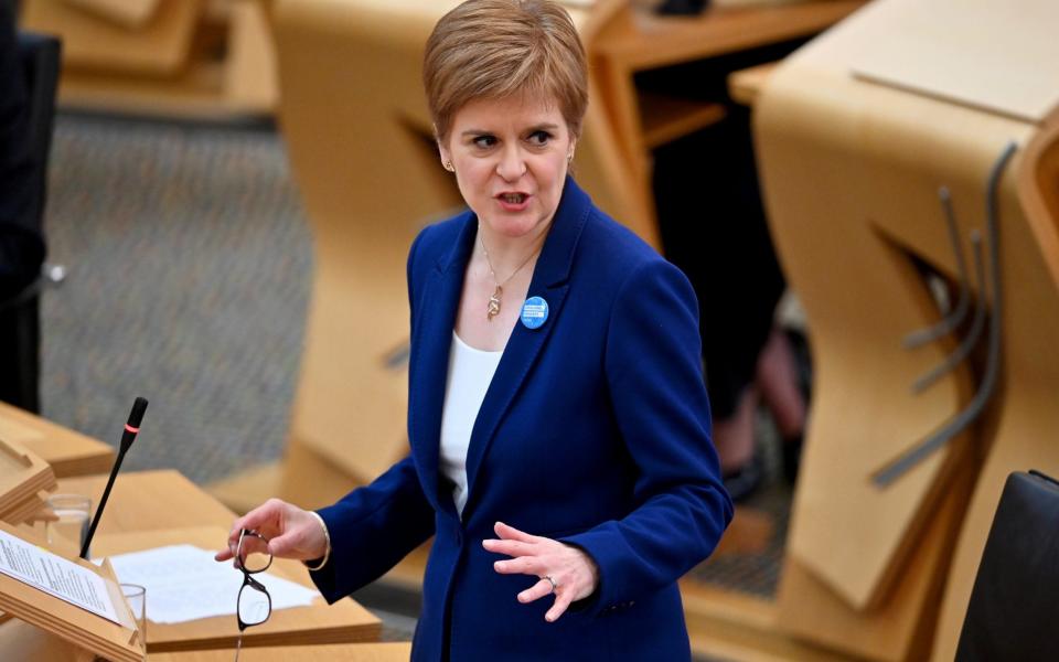 Nicola Sturgeon hopes to win a mandate for a new referendum at next year's Holyrood elections -  POOL/Reuters