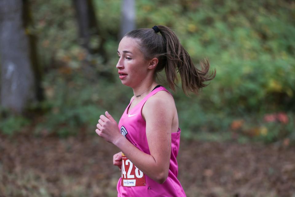 West Salem’s Avery Meier competes in the CVC District Championships at Bush’s Pasture Park on Wednesday, Oct. 26, 2022 in Salem, Ore. 