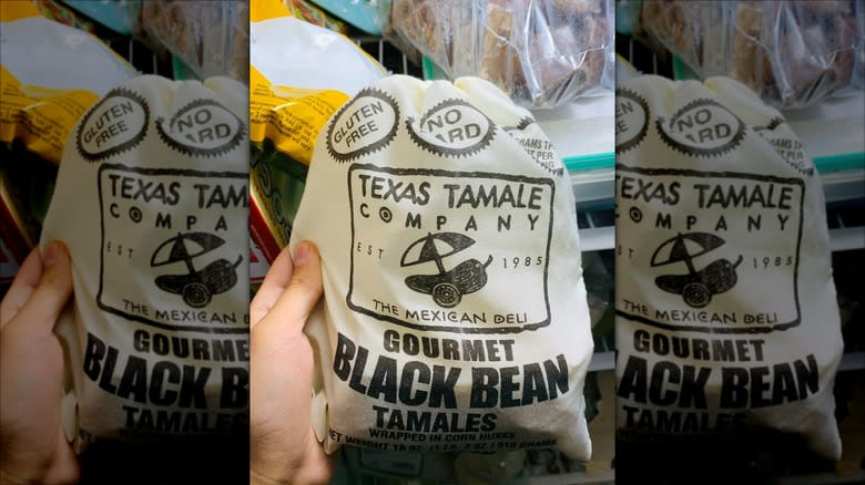 Bag of black bean tamales