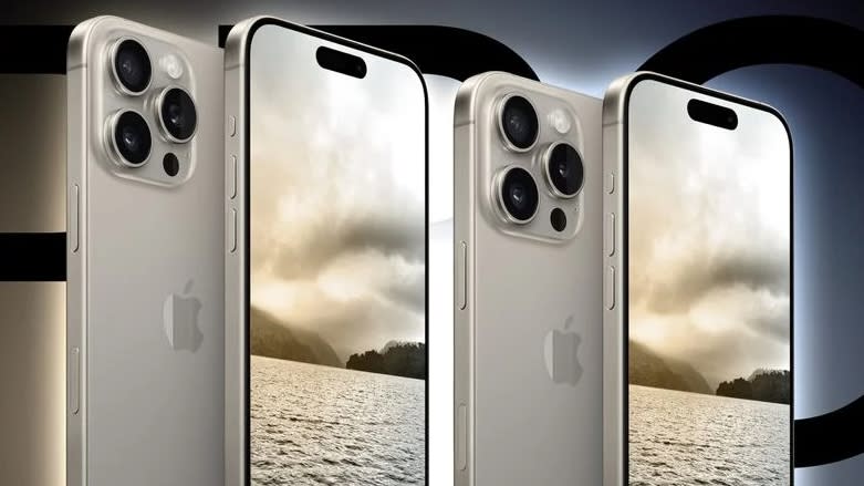 An unofficial render of the iPhone 16 Pro and Pro Max