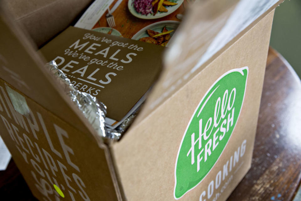 A Hello Fresh meal kit delivery box. Source: Getty