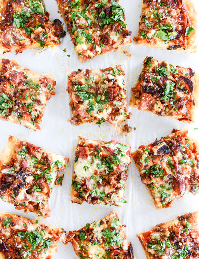 <strong>Get the <a href="http://www.howsweeteats.com/2014/12/meat-lovers-pizza/" target="_blank">Meat Lovers Pizza recipe</a> from How Sweet It Is</strong>