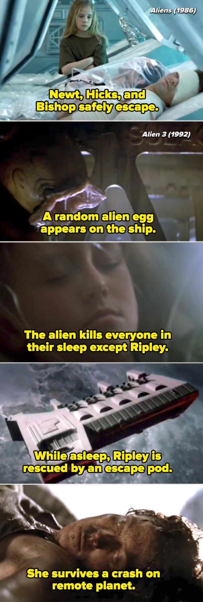 Screen shots from &quot;Alien 3&quot;