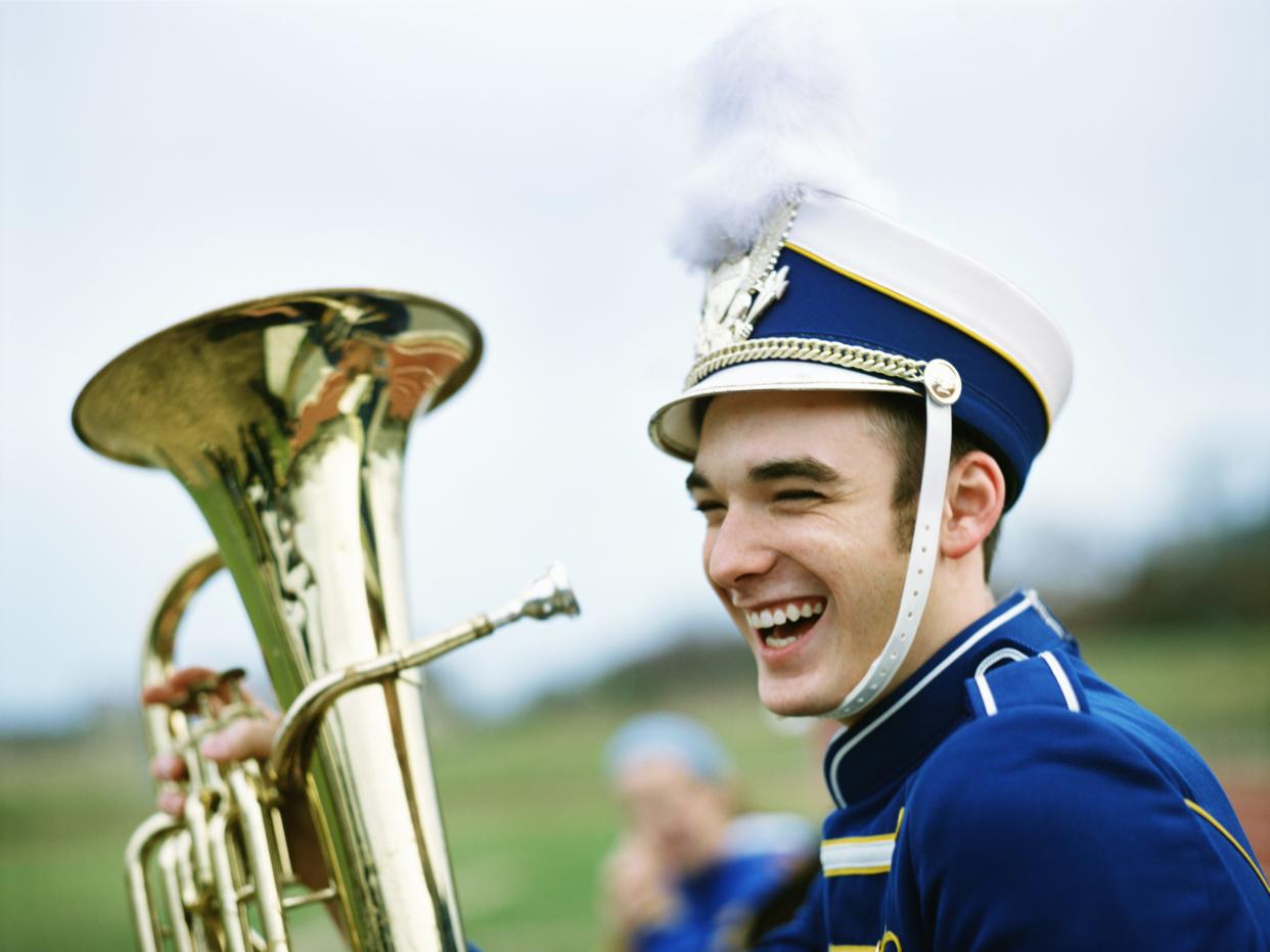 Boy in marching band