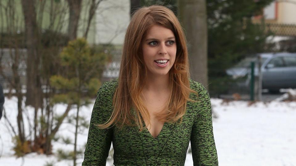 Princess Beatrice of York arrives at the British School in Berlin on January 17, 2013 in Berlin, Germany. The royal sisters are in Berlin supporting the government's GREAT initiative, promoting the UK abroad.