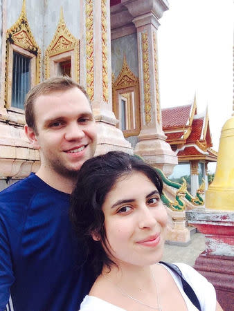 FILE PHOTO: British academic Matthew Hedges, who has been jailed for spying in the UAE, is seen in this undated selfie photo with his wife Daniela Tejada whilst on holiday in Thailand, supplied by his wife Daniela Tejada. Photo supplied on November 23, 2018. Daniele Tajada/Handout via REUTERS/File Photo