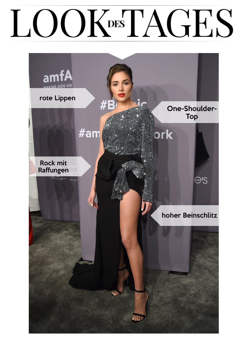 Olivia Culpo bei der amfAR-Gala, Charity-Event der AIDS Foundation, in New York (Bild: AP Photo)