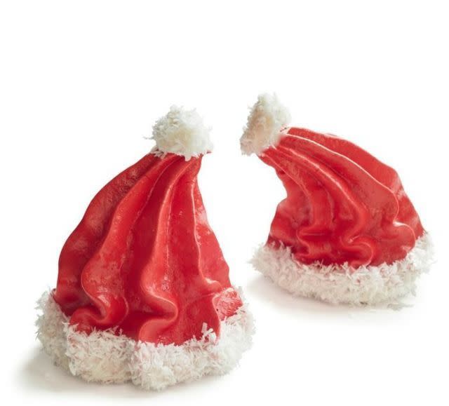 <p>You can never go wrong with meringues, especially when they're made to resemble Santa's hat at Christmastime. <br></p><p><em><a href="https://www.womansday.com/food-recipes/food-drinks/recipes/a52678/santa-hat-meringues/" rel="nofollow noopener" target="_blank" data-ylk="slk:Get the recipe.;elm:context_link;itc:0;sec:content-canvas" class="link ">Get the recipe.</a></em> </p>