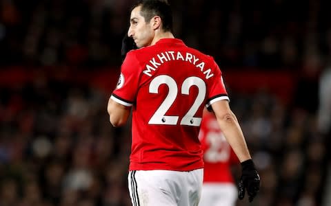 Manchester United's Henrikh Mkhitaryan during the Premier League match at Old Trafford - Credit: PA