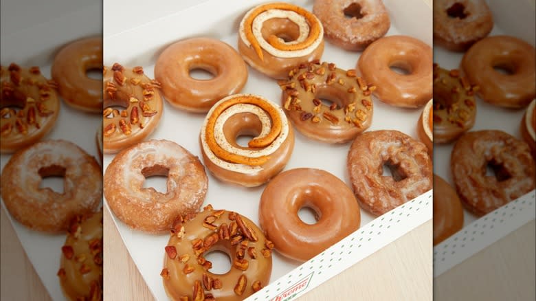 Krispy Kreme's pumpkin spice doughnut selection