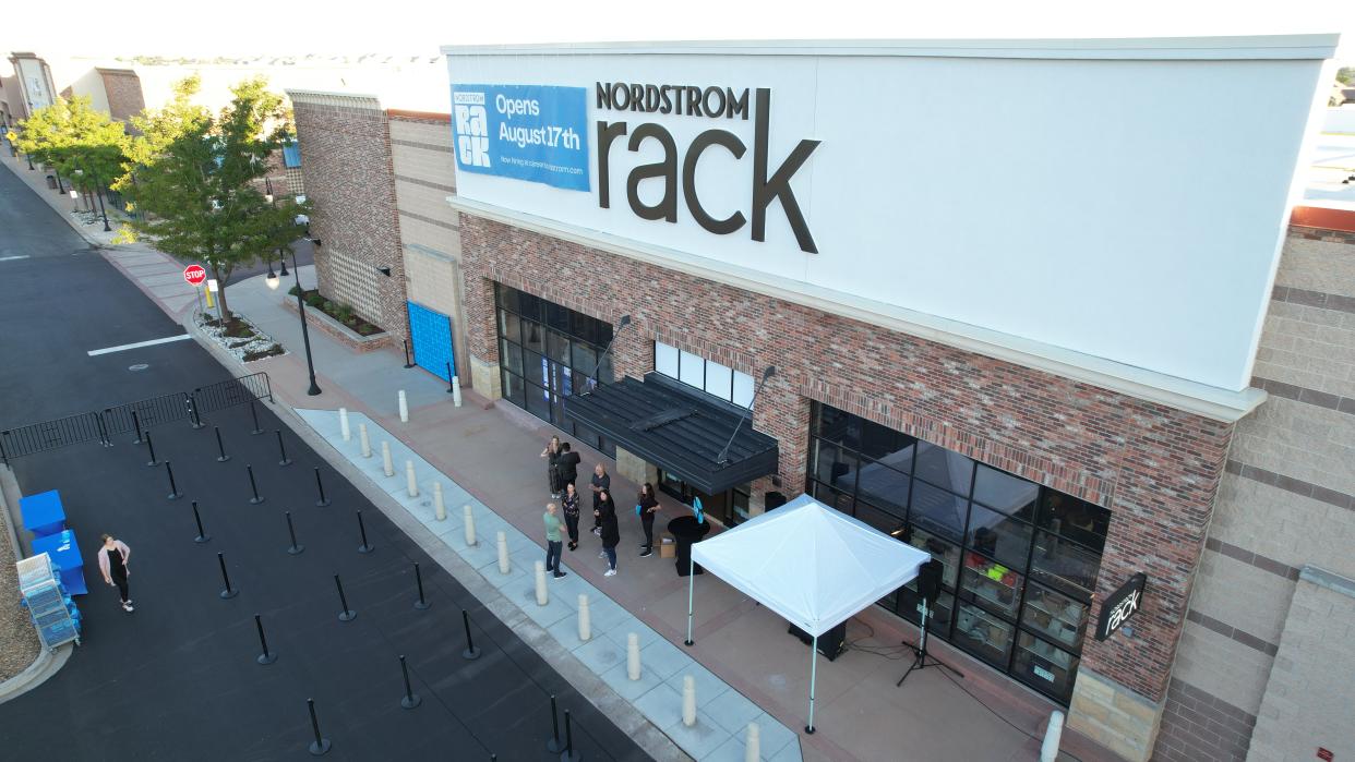 A general view of the atmosphere as Nordstrom Rack opens a new store on August 17, 2023 in Aurora, Colorado. 