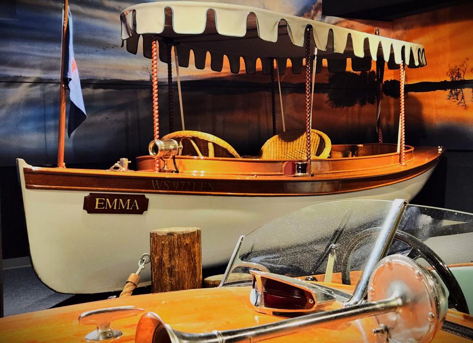 Emma, a 20-foot long wooden launch likely built in the 1890s by the Pierce Engine Company of Racine, is on display at Wisconsin Maritime Museum in Manitowoc.