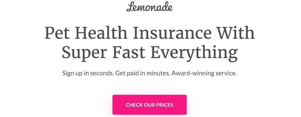 lemonade pet insurance website