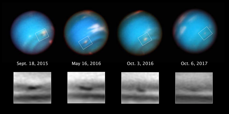 <span class="caption">Neptune seen by the Hubble Space Telescope.</span> <span class="attribution"><span class="source">NASA/ESA/M.H.Wong/A.I. H</span></span>