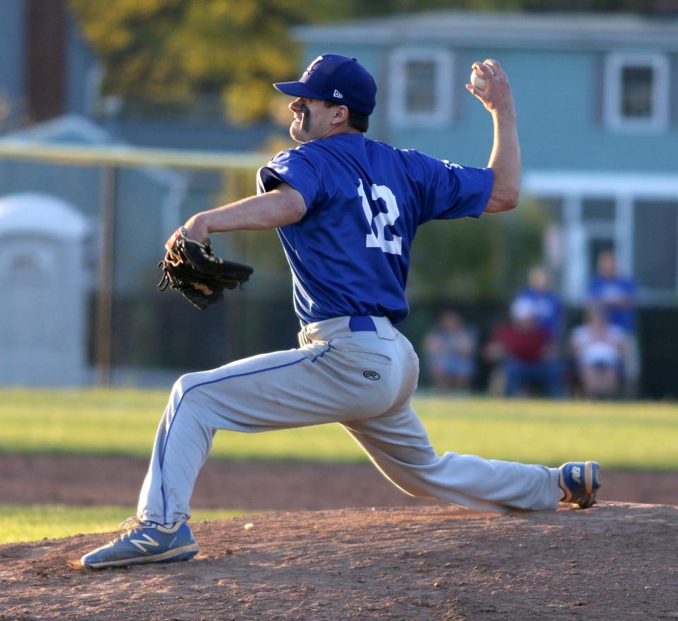 Alex Chrisman pitches for Horseheads during an 8-5 win over Corning in a STAC West baseball tiebreaker May 11, 2022 at Corning-Painted Post High School.
