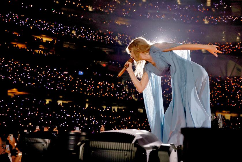 INGLEWOOD, CALIFORNIA - AUGUST 09: EDITORIAL USE ONLY. NO BOOK COVERS. Taylor Swift performs onstage during "Taylor Swift | The Eras Tour" at SoFi Stadium on August 09, 2023 in Inglewood, California. (Photo by Kevin Winter/TAS23/Getty Images for TAS Rights Management)