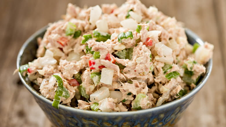 Tuna salad in a bowl