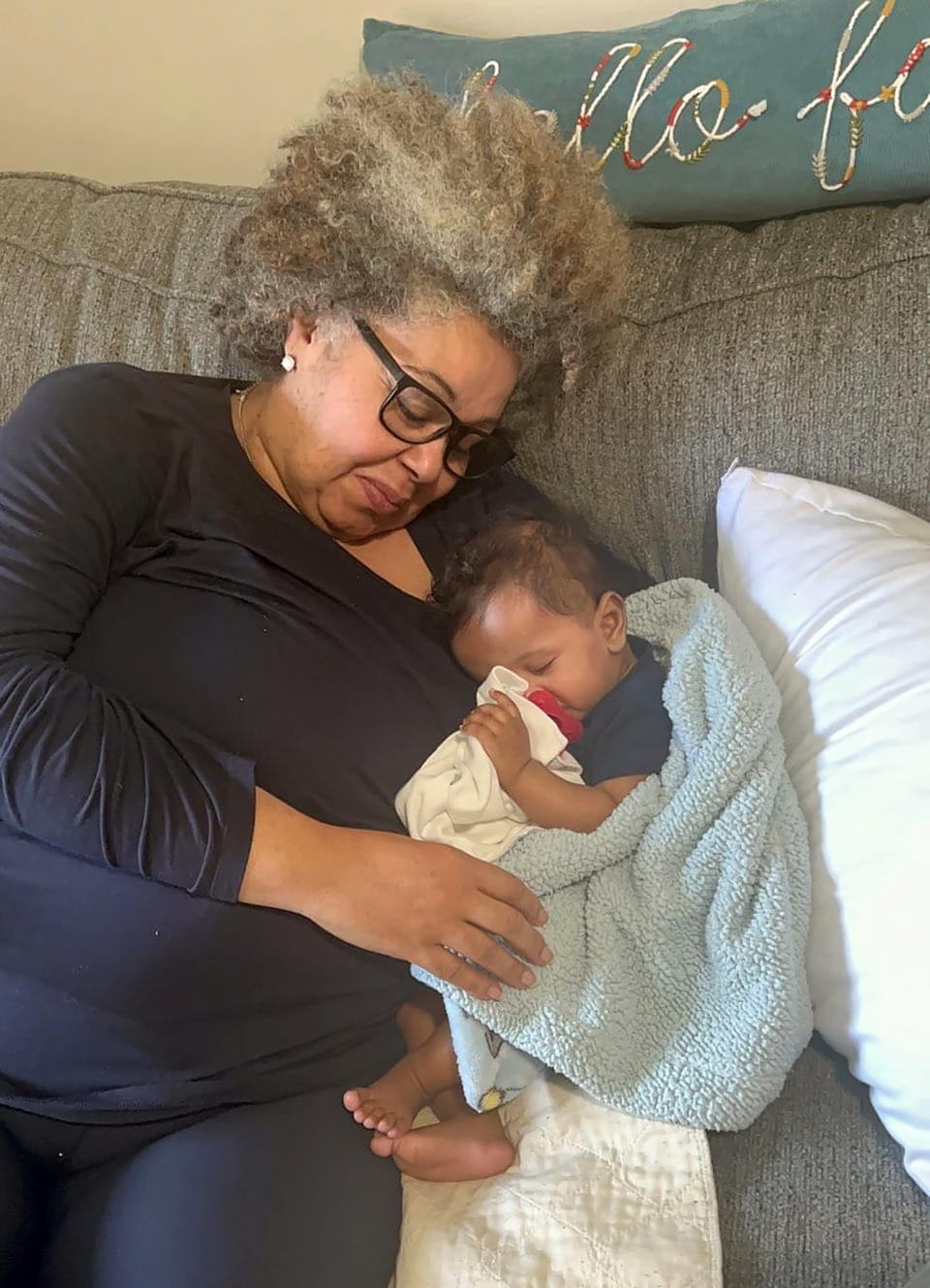 Yvelisse Boucher felt afraid to undergo open heart surgery. But the thought of a brand new grandson — her first — helped her be brave and face it. (Courtesy Yvelisse Boucher)