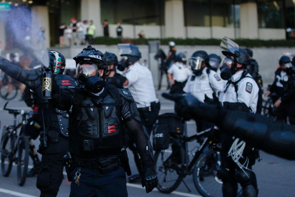 Columbus police officers would face restrictions on using pepper spray against peaceful protesters under a proposed ordinance. Their riot gear would have to show their badge numbers or other identifying information.