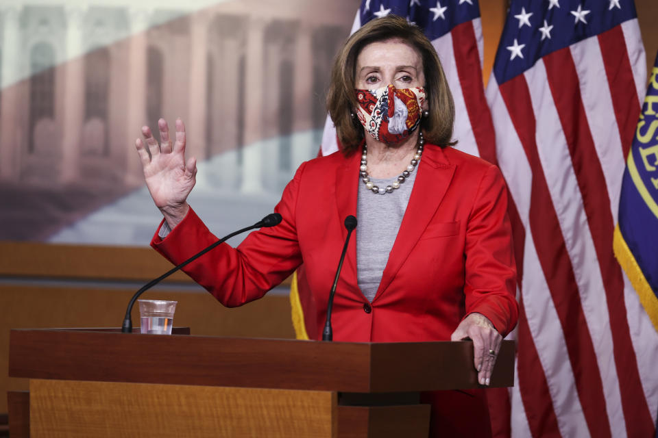 Rep. Nancy Pelosi (D-Calif.) won the vote for speaker of the House of Representatives on Sunday. Democrats now officially control the chamber for another two years. (Photo: Tasos Katopodis/Getty Images)