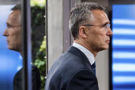 <p>NATO Secretary General Jens Stoltenberg arrives for a meeting of EU foreign and defense ministers at the Europa building in Brussels, May 18, 2017. (Photo: Geert Vanden Wijngaert/AP) </p>