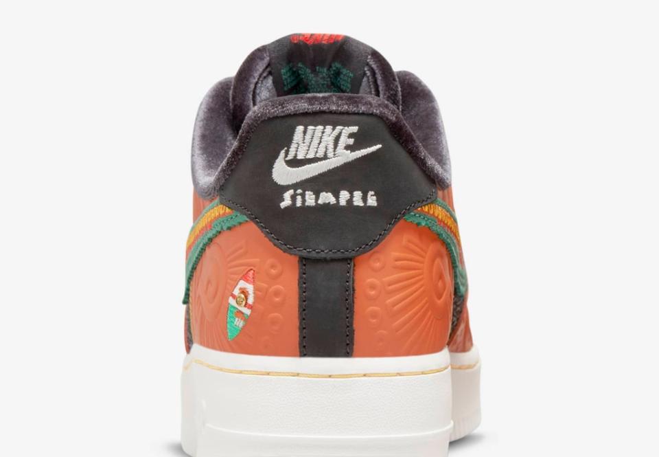 The heel of the Nike Air Force 1 Día de Muertos “Siempre Familia.” - Credit: Courtesy of Nike