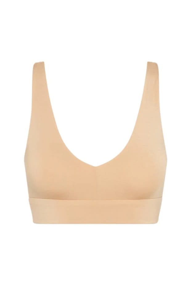 Commando Butter Comfy Curvy Bralette in Beige, $72, <a href="https://rstyle.me/+Hi-rxHOwHvhYm6hNprjhJA" rel="nofollow noopener" target="_blank" data-ylk="slk:available here;elm:context_link;itc:0;sec:content-canvas" class="link ">available here</a>