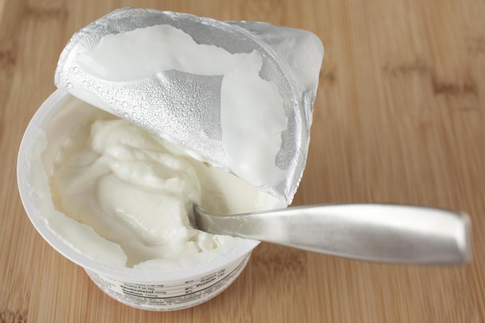 <p>Yogurt is generally good to eat seven days beyond the printed sell-by date, and sometimes even longer. The easiest way to tell if yogurt has gone bad is if you smell a sour odor or spot mold growth. Another indicator of spoiled yogurt is a lumpy texture similar to cottage cheese. Don't let your yogurt go bad before trying to make this <a href="https://www.thedailymeal.com/recipes/berry-delight-parfait-recipe?referrer=yahoo&category=beauty_food&include_utm=1&utm_medium=referral&utm_source=yahoo&utm_campaign=feed" rel="nofollow noopener" target="_blank" data-ylk="slk:berrylicious parfait;elm:context_link;itc:0;sec:content-canvas" class="link ">berrylicious parfait</a>.</p>