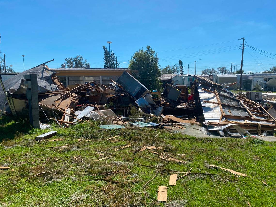 At the Arcadia Mobile Home Park, Hurricane Ian wrecked at least six units. Nobody was injured during the storm.