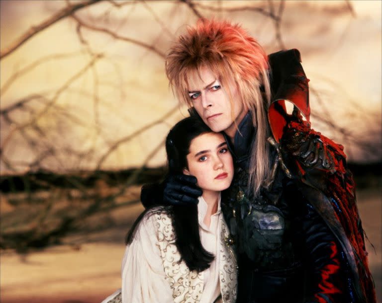 Jennifer Connelly y David Bowie en Laberinto de Jim Henson