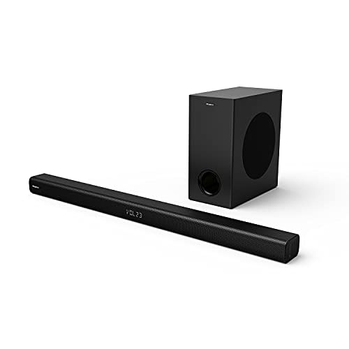 Hisense HS218 2.1ch Soundbar with Wireless Subwoofer, 200W, Powered by Dolby Digital, Bluetooth…