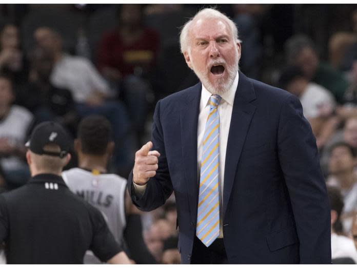 ▲馬刺主帥Gregg Popovich。（圖／美聯社／達志影像）