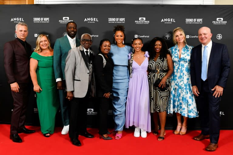 The cast, writers and directors of "Sound of Hope: The Story of Possum Trot" attend the premiere at the Linwood Dunn Theater in Los Angeles on June 18, 2024 (VALERIE MACON)