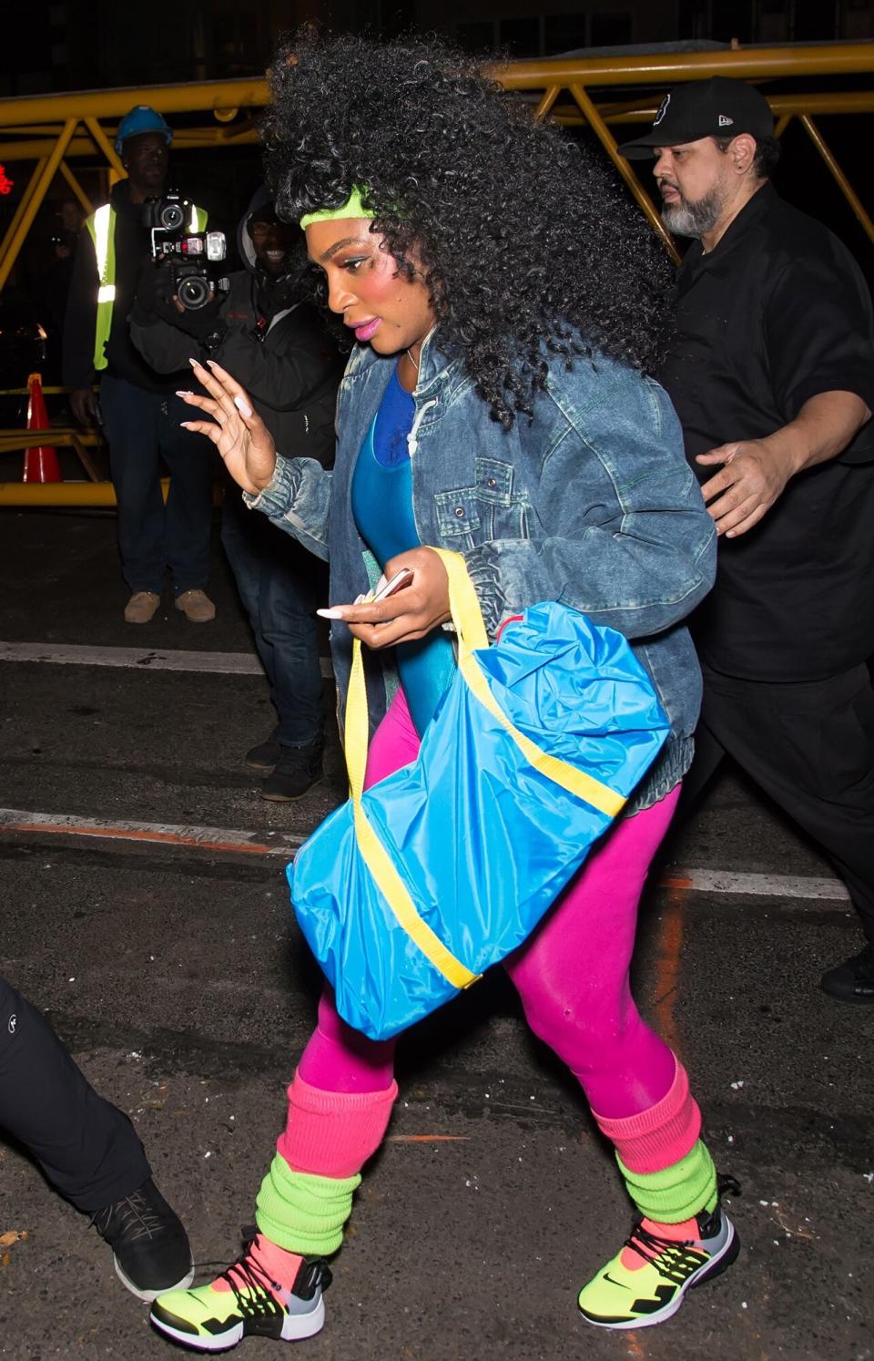 Serena Williams is seen arriving at Heidi Klum's 17th Annual Halloween Party at Vandal on October 31, 2016 in New York City