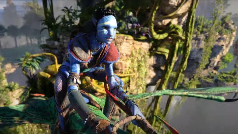 A Na'vi rides an ikran in the trailer for Avatar: Frontiers of Pandora, the Avatar video game from Ubisoft